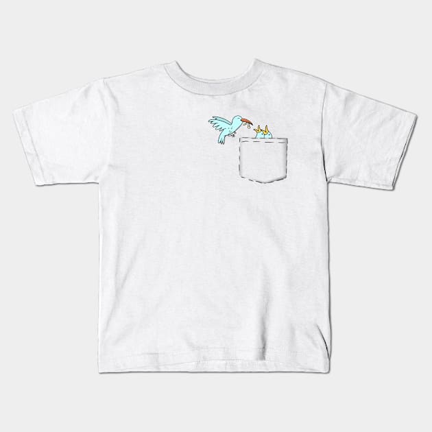 sunbird in a pocket Kids T-Shirt by royfriedler